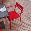 Flash Furniture Red All-Weather Steel Dining Chair, 2PK 2-XU-CH-10318-ARM-RED-GG